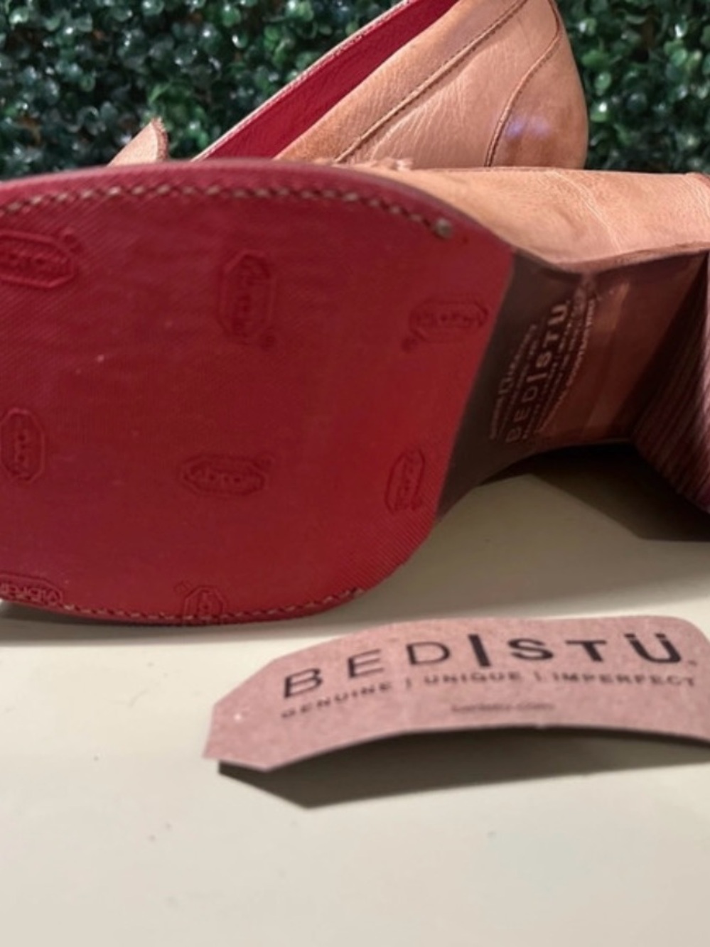 BEDSTU Liberty Bone Rustic Leather Block Heel Loafer - Picture 5 of 14